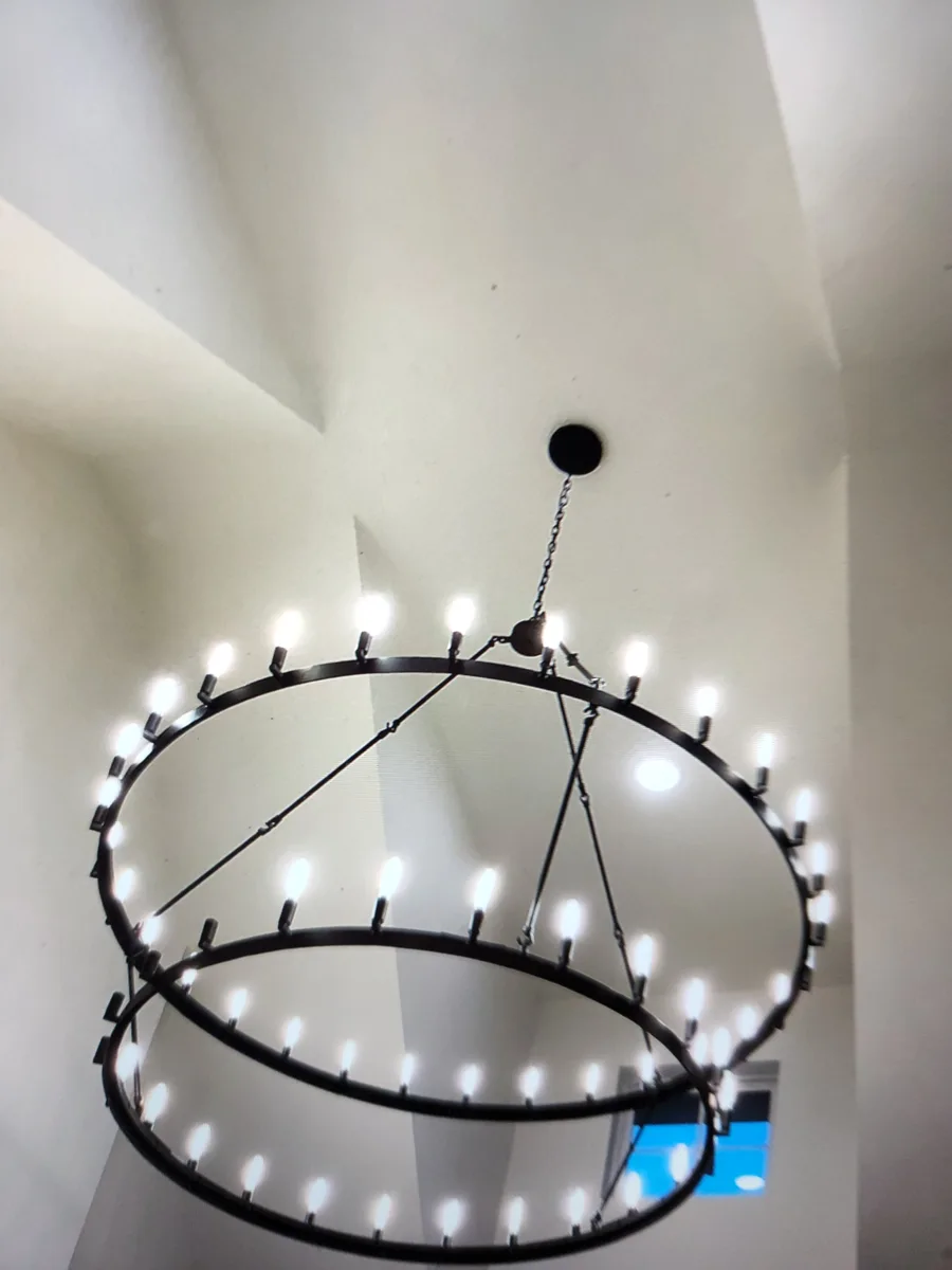 Chandelier installation by Diff Electric